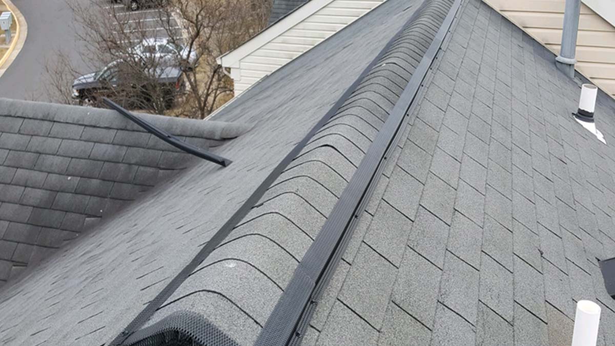 Professional ridge vent guard installation in Bloomington